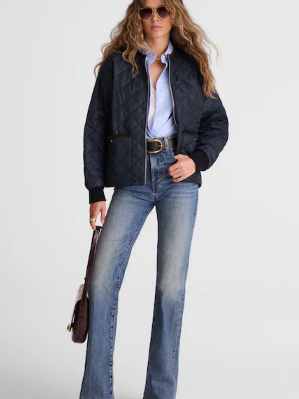 NWT Madewell Quilted Bomber Jacket Size XS